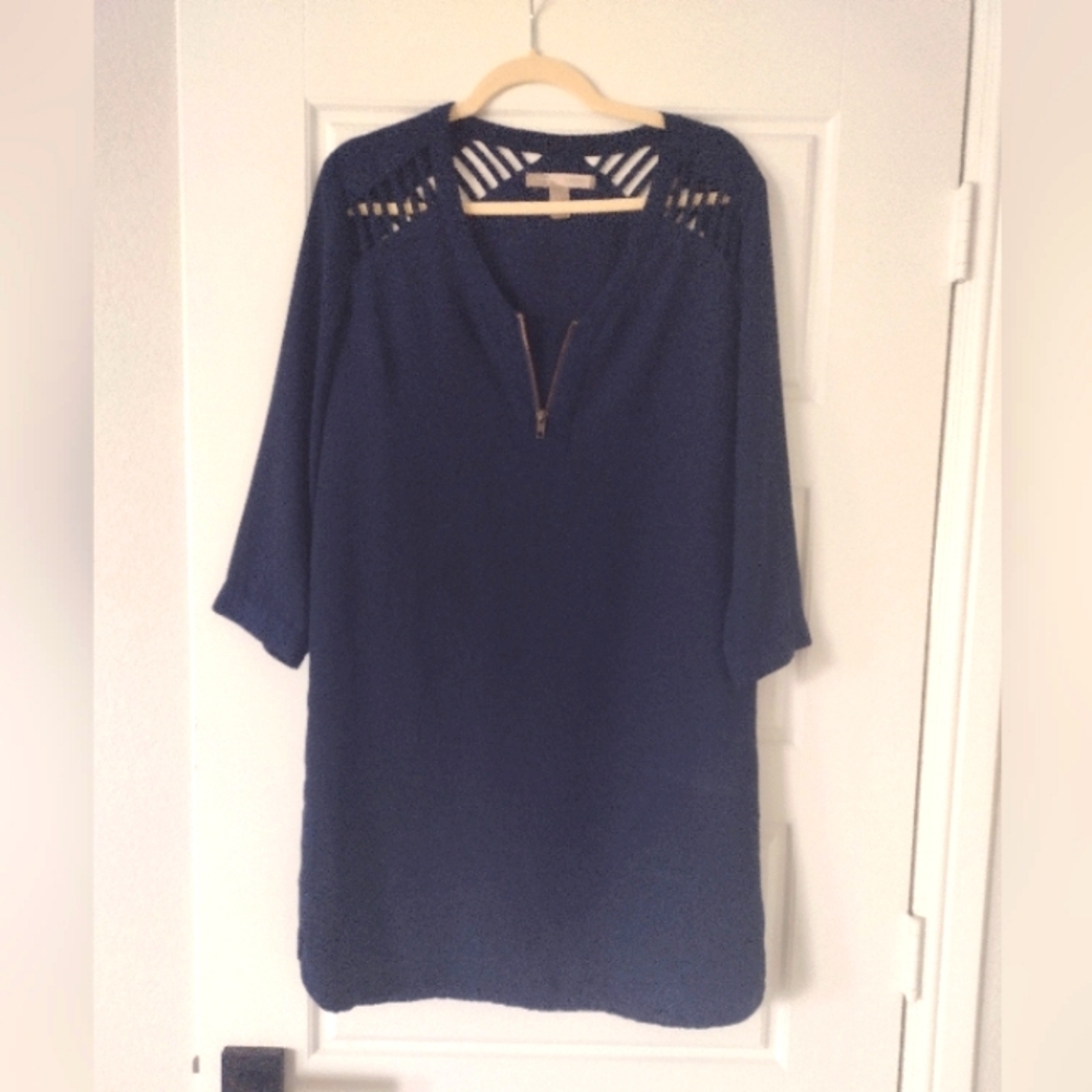 Forever 21 Navy Blue Top with Strappy Detail